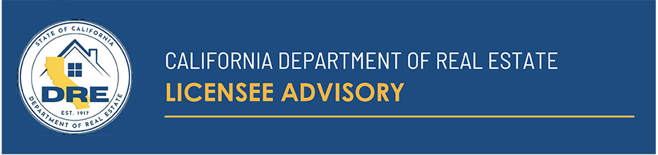 DRE Fee Adjustments Banner